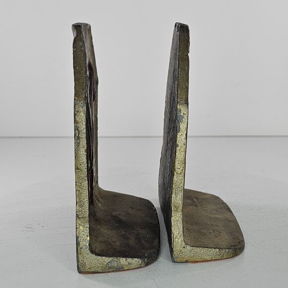 Vintage Native American Appeal To The Great Spirit Cast Iron Bookends Horse West - Picture 2 of 8